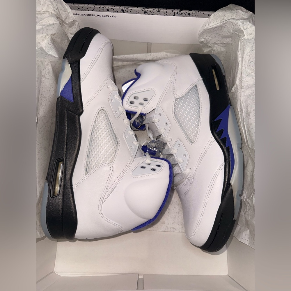 Jordan White and Purple Sneakers